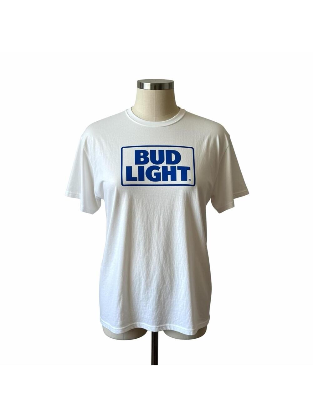 Bud Light White Graphic T-Shirt XL